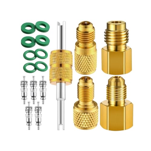 SANRLO R410A Verbindet Kupplung Adapter Set Schnellverbinder Adapter Kältemittel Schnellkupplung Adapter für Klimaanlage von SANRLO