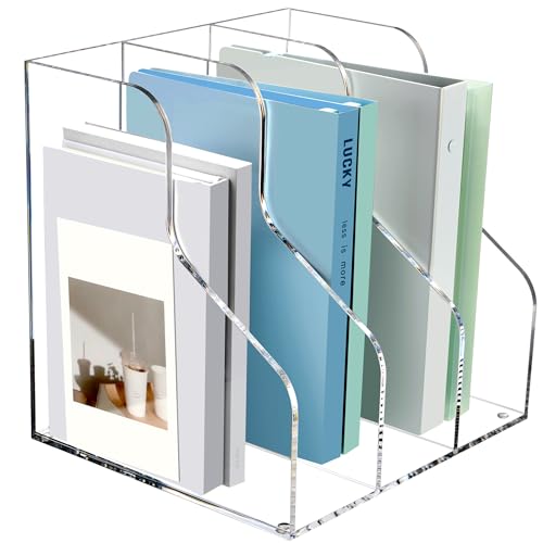 Acryl-Zeitschriftenhalter mit 3 Fächern, Schreibtisch-Aktenordner, Organizer, Bücherregal, Arbeitsplatzsortierer, Büro-Schreibtisch-Zubehör, Organisation, Aufbewahrungsständer, transparent Acryl-Zeitschriftenhalter mit 3 Fächern, Schreibtisch-Aktenordner, Organizer, Bücherregal, Arbeitsplatzsortierer, Büro-Schreibtisch-Zubehör, Organisation, Aufbewahrungsständer, transparent von SANRUI
