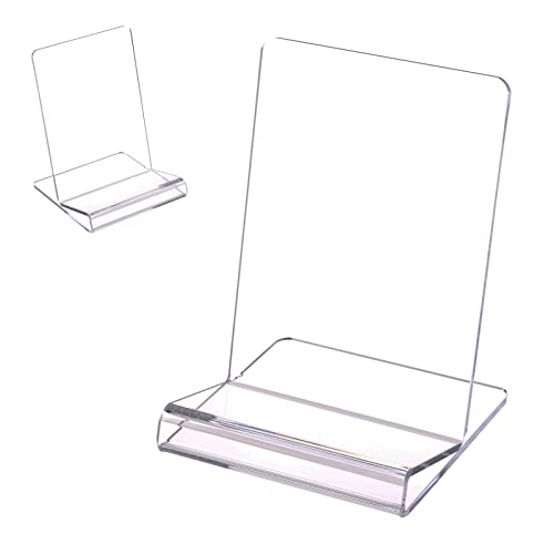 SANRUI Acryl-Staffelei-Halter mit 6,9 cm Rand, 2 transparente Buch-Display-Staffelei-Halter zum Ausstellen von Tablets, Zeitschriften, Notebooks, CDs usw von SANRUI