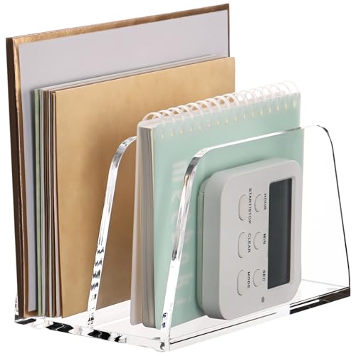 SANRUI Brief- und Dokumentenhalter aus transparentem Acryl für den Schreibtisch, 2 Fächer, mit rutschfester Unterseite, extra breite Fächer, kindersicher, abgerundete Kanten, für Rechnungen, Umschläge SANRUI Brief- und Dokumentenhalter aus transparentem Acryl für den Schreibtisch, 2 Fächer, mit rutschfester Unterseite, extra breite Fächer, kindersicher, abgerundete Kanten, für Rechnungen, Umschläge von SANRUI
