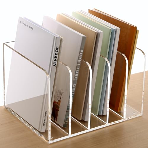 SANRUI Schreibtisch-Organizer und Aufbewahrung, Aktenhalter, Dokumentenmappenhalter, 5-teilig, Schreibtisch-Aktenordner, Organizer, Zeitschriftenhalter für Bürobedarf, transparent SANRUI Schreibtisch-Organizer und Aufbewahrung, Aktenhalter, Dokumentenmappenhalter, 5-teilig, Schreibtisch-Aktenordner, Organizer, Zeitschriftenhalter für Bürobedarf, transparent von SANRUI