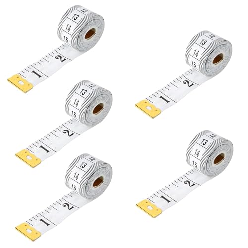 SANTUO 5 x Maßband, Maßband, Körpermaß, weicher Stoff, einziehbar, für Schneider, Nähen, Kleidung, Fitness, 150 cm SANTUO 5 x Maßband, Maßband, Körpermaß, weicher Stoff, einziehbar, für Schneider, Nähen, Kleidung, Fitness, 150 cm von SANTUO