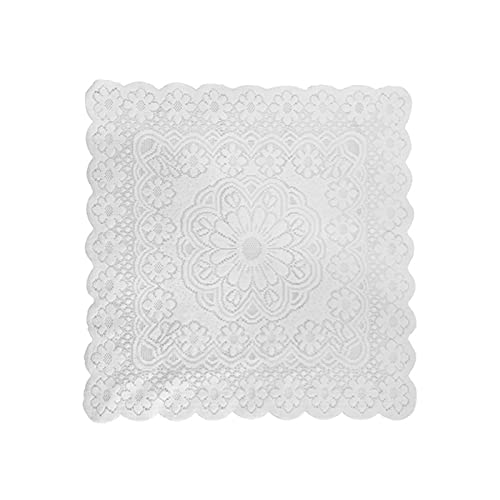 Weiße Tischdecke rechteckige Spitze Stickerei häkeln, Boho Tischdecke für Party-Brautparty-Geburtstags-Dekor 120 * 120cm von SANWOOD
