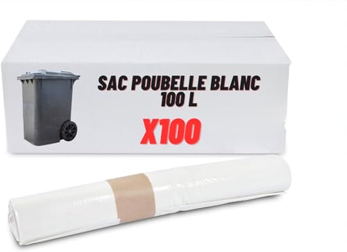 Müllbeutel, Müllsäcke 100 l, hohe Widerstandsfähigkeit, Weiß Müllbeutel, Müllsäcke 100 l, hohe Widerstandsfähigkeit, Weiß von SANYGIENE