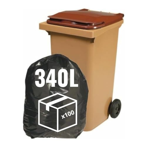 SANYGIENE Müllbeutel, 340 l x 100 cm, Schutzbezüge für Behälter, 340 l, REACH- und FSC-zertifiziert, Dicke 30 µ, schmutzabweisend, auslaufsicher, geruchsabweisend, hygienisch, Abfallsammler SANYGIENE Müllbeutel, 340 l x 100 cm, Schutzbezüge für Behälter, 340 l, REACH- und FSC-zertifiziert, Dicke 30 µ, schmutzabweisend, auslaufsicher, geruchsabweisend, hygienisch, Abfallsammler von SANYGIENE