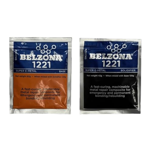 Belzona 1221 Super E-Metal 125g Kit, Reparatur-Verbundmaterial für Notfallreparaturen, schnelle Aushärtung, Metallrohr- und Tankreparatur, Siliziumstahlverstärkter Polymer-Epoxidharz, Zwei-Komponenten von SANYI