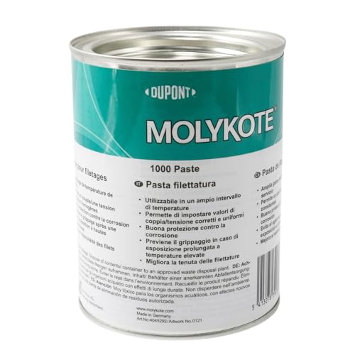 Molykote 1000 Paste, 1 kg, Schmierfett, Festschmierstoff für verschraubte Metallverbindungen, Festfressen verhinderndes Gewinde, Verbindungselemente, hohe Belastung, hohe Temperaturen, braun, blei- un Molykote 1000 Paste, 1 kg, Schmierfett, Festschmierstoff für verschraubte Metallverbindungen, Festfressen verhinderndes Gewinde, Verbindungselemente, hohe Belastung, hohe Temperaturen, braun, blei- un von SANYI