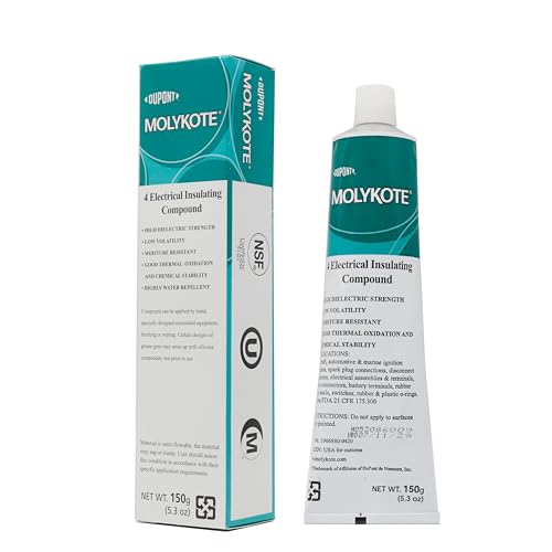 Molykote 4 Electrical Insulating Compound. 150g Tube. Feuchtigkeitsbeständiger Dichtstoff, dielektrisches Schmiermittel. Industrielle Anwendung, Schmierung von Ventilen und O-Ringen. Elektrische Isoli von SANYI