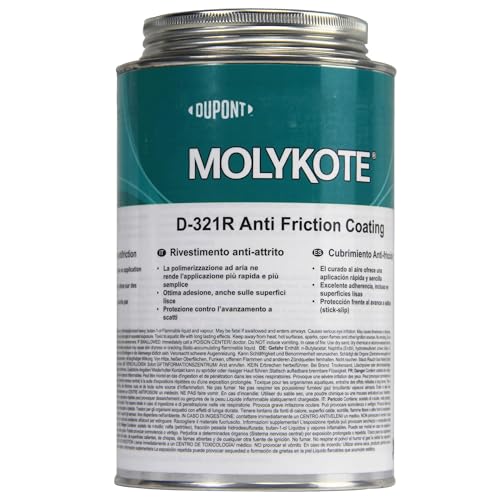 Molykote D-321 R Anti-Friction Coating 1kg Lufttrocknender Trockenschmierstoff für Metallkombination Hohe Belastung Zylinderlager Dauerhafte Schmierung Reibungsarm Langsame bis mittlere schnelle Beweg von SANYI