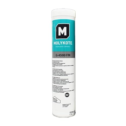 Molykote G-4500 FM 400g. Multifunktionales, lebensmittelechtes, weißes Schmierfett für Lager, Zahnräder, Führungen in Lebensmittelmaschinen, mit PTFE, leichte Konsistenz, Aluminiumkomplex. Molykote G-4500 FM 400g. Multifunktionales, lebensmittelechtes, weißes Schmierfett für Lager, Zahnräder, Führungen in Lebensmittelmaschinen, mit PTFE, leichte Konsistenz, Aluminiumkomplex. von SANYI