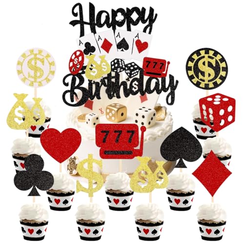 25 Stück Casino Tortendeko,Casino Cupcake Toppers,Poker Geburtstag Kuchen Dekoration,Las Vegas Casino,Casino Party Dekorationen, Thema Party Dekorationen 25 Stück Casino Tortendeko,Casino Cupcake Toppers,Poker Geburtstag Kuchen Dekoration,Las Vegas Casino,Casino Party Dekorationen, Thema Party Dekorationen von SANYUANHE