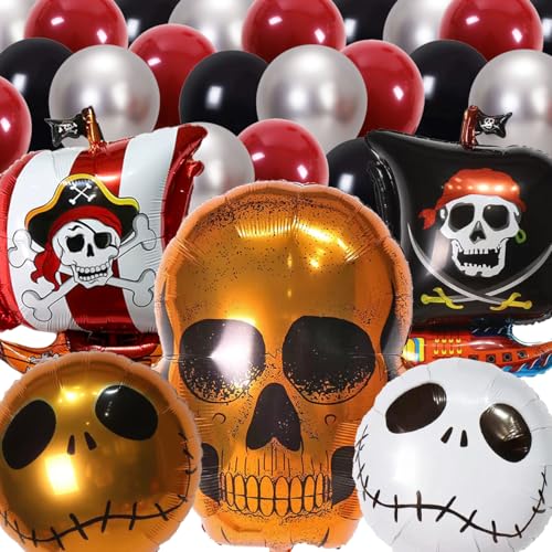 35 Stück Piraten Luftballon Dekoration Set, Halloween Ballons, Piratenschiff Luftballons, Totenkopf Geburtstagsfeier Luftballons,Latex Luftballons, Piraten Themen Dekoration 35 Stück Piraten Luftballon Dekoration Set, Halloween Ballons, Piratenschiff Luftballons, Totenkopf Geburtstagsfeier Luftballons,Latex Luftballons, Piraten Themen Dekoration von SANYUANHE