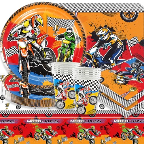 Motorrad Geburtstagsparty Dekoration,61 Pcs Motorcycle Decoration Birthday,Dirt Bike Geburtstags Dekoration,Teller, Serviette, Becher,Tischdecke,Motorrad-Extremsport-Partydekorationen. Motorrad Geburtstagsparty Dekoration,61 Pcs Motorcycle Decoration Birthday,Dirt Bike Geburtstags Dekoration,Teller, Serviette, Becher,Tischdecke,Motorrad-Extremsport-Partydekorationen. von SANYUANHE