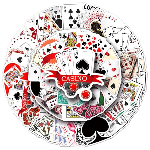 SANYUANHE 100 Casino Aufkleber, Las Vegas Casino Nächte, wasserdichte DIY Spielkarte Aufkleber, Handyhülle, Wasserflasche, Motorrad Notebook, Gepäck, Fahrrad, Snowboard, dekoratives Aufkleber Set SANYUANHE 100 Casino Aufkleber, Las Vegas Casino Nächte, wasserdichte DIY Spielkarte Aufkleber, Handyhülle, Wasserflasche, Motorrad Notebook, Gepäck, Fahrrad, Snowboard, dekoratives Aufkleber Set von SANYUANHE