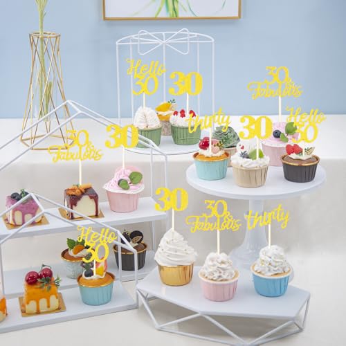 SANYUANHE 30 years old cake decoration 25 pieces, happy 30th birthday shiny black gold cake decoration party, happy 30th birthday cake cup dessert cup party supplies SANYUANHE 30 years old cake decoration 25 pieces, happy 30th birthday shiny black gold cake decoration party, happy 30th birthday cake cup dessert cup party supplies von SANYUANHE