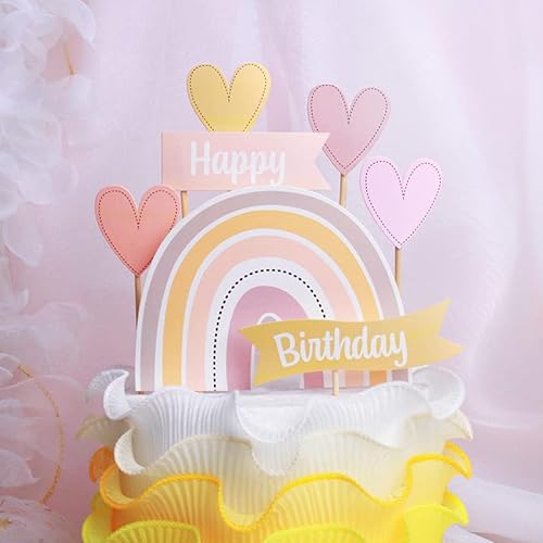 SANYUANHE Boho Regenbogen Kuchen-Deko-Set,31-teiliges Geburtstagskuchen-Dekorationsset,Boho-Stil Party-Dekoration für Kindergeburtstagskuchen SANYUANHE Boho Regenbogen Kuchen-Deko-Set,31-teiliges Geburtstagskuchen-Dekorationsset,Boho-Stil Party-Dekoration für Kindergeburtstagskuchen von SANYUANHE