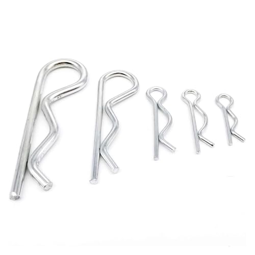 1/2/5/10/20 Stück M1 bis M7 Stahl R-Typ Federsplint Wellenform Split Clip Klemme Haar Traktorstift for Autostange Durchmesser 1 – 7 mm(20pcs 2x50mm) von SAPIIKEF