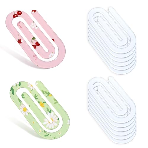 Thermo-Acryl-Jumbo-Büroklammern, 10,2 x 5,1 cm, Acryl-Lesezeichen, Büroklammern, Rohlinge, selbstgemachte Büroklammern für Handwerk, Geschenke, Zuhause, Büro und Schule, 24 Stück von SAPQPLS