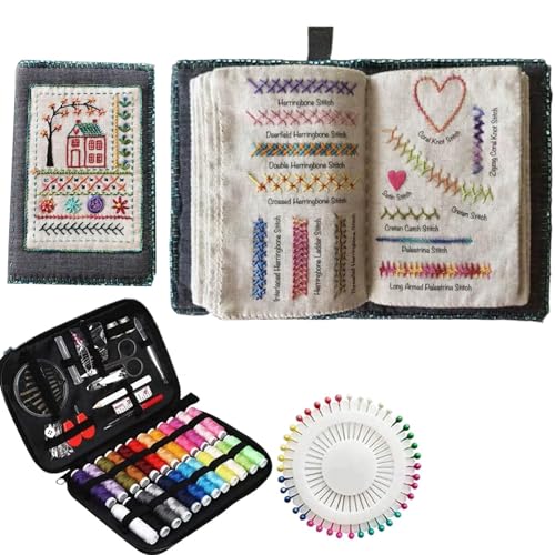 SAQECANU Stickstichbuch, DIY-Stichbuch, Nähset, Schnittmuster für Anfänger und Stickbegeisterte SAQECANU Stickstichbuch, DIY-Stichbuch, Nähset, Schnittmuster für Anfänger und Stickbegeisterte von SAQECANU