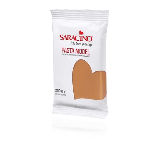 Saracino Zuckerpaste hellbraun für Modelliermasse, 250 g, glutenfrei, hergestellt in Italien Saracino Zuckerpaste hellbraun für Modelliermasse, 250 g, glutenfrei, hergestellt in Italien von SARACINO We love pastry