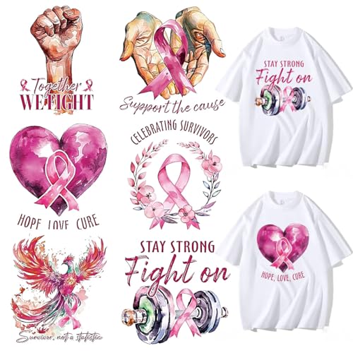 Aufnäher zum Aufbügeln mit Aufschrift "Hope Brustkrebs" für T-Shirt, Brustkrebs-Bewusstsein, Wärmeübertragungsaufkleber, rosa Schleifen-Design, Kampf Krebs, Bügelapplikationen für Kleidung, Aufnäher zum Aufbügeln mit Aufschrift "Hope Brustkrebs" für T-Shirt, Brustkrebs-Bewusstsein, Wärmeübertragungsaufkleber, rosa Schleifen-Design, Kampf Krebs, Bügelapplikationen für Kleidung, von SARATA