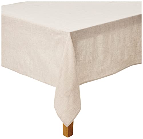 SARO LIFESTYLE Kollektion Tischdecke Toscana ohne Hohlsaum, 80% Polyester, 20% Leinen, Natural von SARO LIFESTYLE
