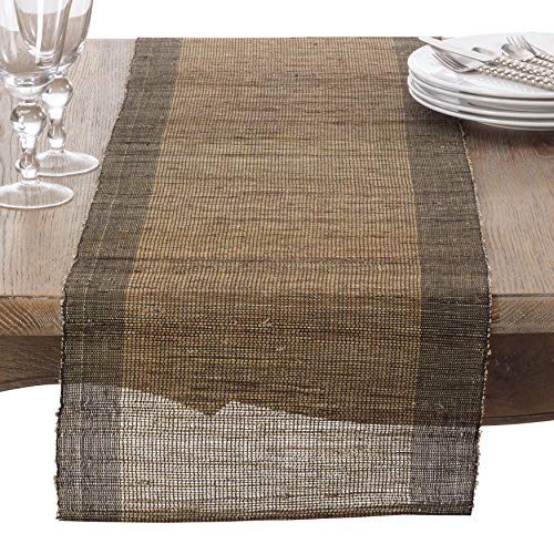 Saunders-Roe Lifestyle Woven Tischläufer, Natur, 35,6 x 182,9 cm von SARO LIFESTYLE