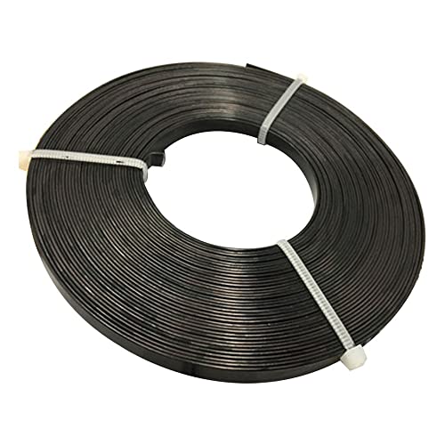 4 m flacher Aluminiumdraht, 5 mm x 1 mm, for DIY-Schmuckhandwerk – formbarer und langlebiger Basteldraht(Black) von SASAS