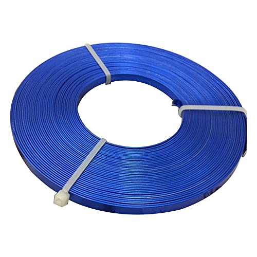 4 m flacher Aluminiumdraht, 5 mm x 1 mm, for DIY-Schmuckhandwerk – formbarer und langlebiger Basteldraht(Blue) von SASAS