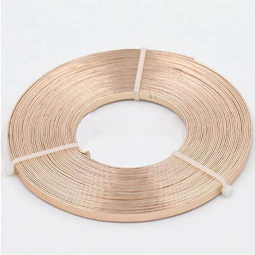 4 m flacher Aluminiumdraht, 5 mm x 1 mm, for DIY-Schmuckhandwerk – formbarer und langlebiger Basteldraht(Brass) von SASAS