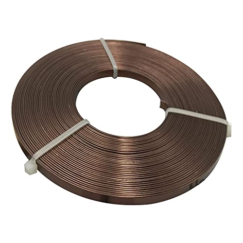 4 m flacher Aluminiumdraht, 5 mm x 1 mm, for DIY-Schmuckhandwerk – formbarer und langlebiger Basteldraht(Brown) von SASAS