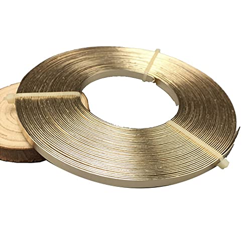 4 m flacher Aluminiumdraht, 5 mm x 1 mm, for DIY-Schmuckhandwerk – formbarer und langlebiger Basteldraht(Champagne) von SASAS