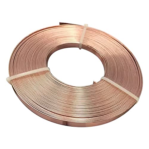 4 m flacher Aluminiumdraht, 5 mm x 1 mm, for DIY-Schmuckhandwerk – formbarer und langlebiger Basteldraht(Copper) von SASAS