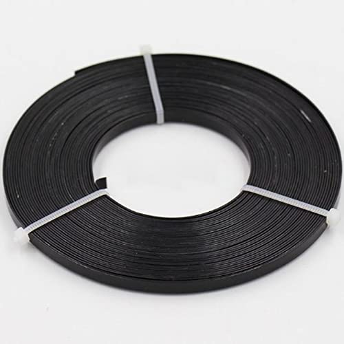 4 m flacher Aluminiumdraht – 5 mm x 1 mm Basteldraht for DIY-Projekte, Schmuckherstellung und Bildhauerei(Black) von SASAS