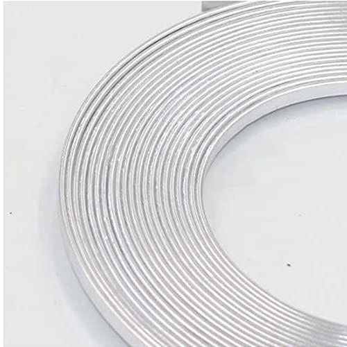 4 m flacher Aluminiumdraht – 5 mm x 1 mm for DIY-Schmuckhandwerk und Modellierung – vielseitig verformbarer Basteldraht(Silver) von SASAS