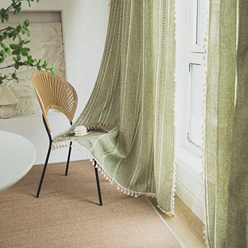 SASIGAYA Durchbrochene Bestickte Vorhänge Boho Gardinenschals mit Ösen Baumwolle Leinen Wohnzimmer Lichtdurchlässige Vorhänge für Schlafzimmer Wohnzimmer Kinderzimmer 2 Stück Grün(140×180cm SASIGAYA Durchbrochene Bestickte Vorhänge Boho Gardinenschals mit Ösen Baumwolle Leinen Wohnzimmer Lichtdurchlässige Vorhänge für Schlafzimmer Wohnzimmer Kinderzimmer 2 Stück Grün(140×180cm von SASIGAYA