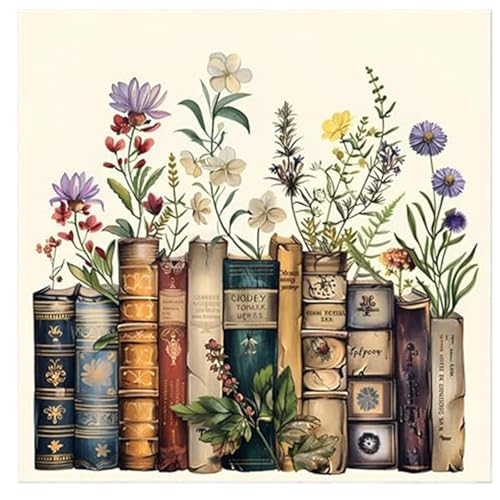 SASMoiyug Malen nach Zahlen Erwachsene，DIY Paint by Numbers Blumen Kit Mit Pinseln und Acrylfarbe，Handgemalt Vasen Malen nach Zahlen Kit 40 X 40 CM Geeignet für Heimdekoration (B) von SASMoiyug