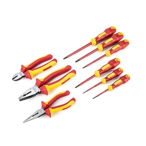 SATA ST09262U VDE Isoliertes Schraubendreher und Zangen Set mit Kombinationszange, Seitenschneider, Flachrundzange, Schlitz- und Kreuzschlitzschraubendreher 9 Tlg. SATA ST09262U VDE Isoliertes Schraubendreher und Zangen Set mit Kombinationszange, Seitenschneider, Flachrundzange, Schlitz- und Kreuzschlitzschraubendreher 9 Tlg. von SATA