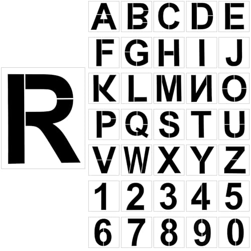SATINIOR 36 Stück große Buchstabenschablonen Zahlen, wiederverwendbare Alphabet-Schablonen, Zahlen-Vorlagen, Handwerk für Holz, Wand, Stoff, Beschilderung, Kreidetafel, Malerei, DIY-Projekte (30,5 cm) SATINIOR 36 Stück große Buchstabenschablonen Zahlen, wiederverwendbare Alphabet-Schablonen, Zahlen-Vorlagen, Handwerk für Holz, Wand, Stoff, Beschilderung, Kreidetafel, Malerei, DIY-Projekte (30,5 cm) von SATINIOR