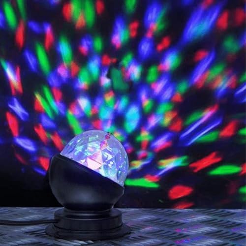 SATISFIRE Disco-Lamp | kleiner Lichteffekt für Party und Dekoration | 3-Farbiges Farbenspiel von SATISFIRE