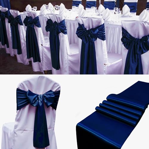 50 Stück Satin-Stuhlschärpen, Schleifen, dekorative Universal-Stuhlbezug, Stuhlband, Raffbänder, Rückenschärpe für Hochzeit, Party, Halloween, Zeremonie, Empfang, Hotel, Veranstaltungen, Bankett 50 Stück Satin-Stuhlschärpen, Schleifen, dekorative Universal-Stuhlbezug, Stuhlband, Raffbänder, Rückenschärpe für Hochzeit, Party, Halloween, Zeremonie, Empfang, Hotel, Veranstaltungen, Bankett von SATULGAU