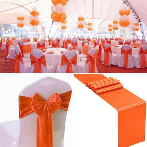 Satin-Stuhlschärpen, dekorative Schleife, Stuhl-Schärpen, Stuhlschleifen, Stuhlhussenband für Hochzeit, Party, Zeremonie, Empfang, Veranstaltungen, Bankett, Hotel, Zuhause, Küche, Dekoration, 17,8 x Satin-Stuhlschärpen, dekorative Schleife, Stuhl-Schärpen, Stuhlschleifen, Stuhlhussenband für Hochzeit, Party, Zeremonie, Empfang, Veranstaltungen, Bankett, Hotel, Zuhause, Küche, Dekoration, 17,8 x von SATULGAU