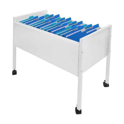 Aktenordner mit Rädern Rollbarer Aktenschrank für Hängemappen für Büros Konferenzräume Arbeitszimmer Silber 70 * 37 * 60cm von SAUADY