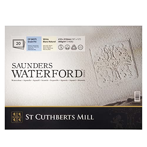 SAUNDERS WATERFORD SERIES St Cuthberts Mill Saunders Waterford Aquarellpapier T46330051011E 300 g/m², Feinkorn, Aquarellblock 41 x 31 cm, rundumgeleimt, 20 Blatt, Naturweiß SAUNDERS WATERFORD SERIES St Cuthberts Mill Saunders Waterford Aquarellpapier T46330051011E 300 g/m², Feinkorn, Aquarellblock 41 x 31 cm, rundumgeleimt, 20 Blatt, Naturweiß von SAUNDERS WATER FORD SERIES