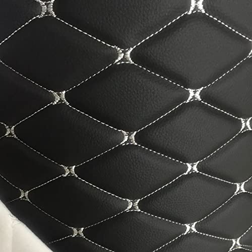 Gestepptes Leder Gesteppter Kunststoff Vinyl Schaum Unterstützt Diamant Polster PU Für Möbelpolster Sofa Stühle Autositze Innenausstattung Auto Dachhimmel DIY Nähte Br(Size:1.55x4m,Color:5 Black) von SAVAAL