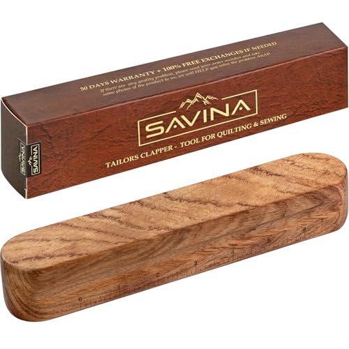 SAVINA Schneiderklöppel zum Quilten, Hartholz, professionell, vielseitig einsetzbar, langlebig zum Bügeln von Nähten, Abflachungswerkzeug. Ideal zum Setzen von Stofffalten, Akzentuieren, Nähen von SAVINA Schneiderklöppel zum Quilten, Hartholz, professionell, vielseitig einsetzbar, langlebig zum Bügeln von Nähten, Abflachungswerkzeug. Ideal zum Setzen von Stofffalten, Akzentuieren, Nähen von von SAVINA