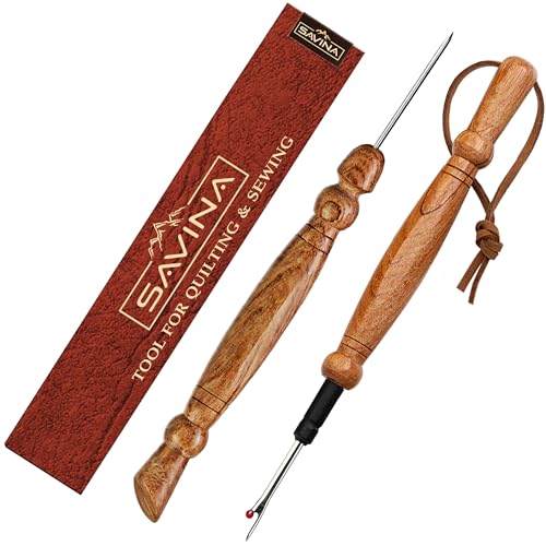 Savina Nahttrenner & Stiletto zum Nähen/Quilten, Fadenreißwerkzeug, Presser – Präzisions-Platzierungswerkzeug, um Nähte richtig zu legen – Holz Nähen Quilten Werkzeuge Set Savina Nahttrenner & Stiletto zum Nähen/Quilten, Fadenreißwerkzeug, Presser – Präzisions-Platzierungswerkzeug, um Nähte richtig zu legen – Holz Nähen Quilten Werkzeuge Set von SAVINA