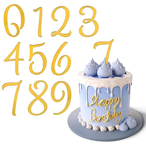10 Stück Acryl tortenaufsatz, mit 0-9 Zahlen Cake Number Deko Kuchen Aufsatz für Party Jubiläum Feier Geburtstag Hochzeitstorte Dekorationen von SAVITA