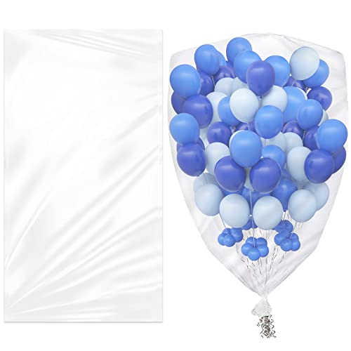 2 Stück Kunststoff Ballontaschen, 1,5 x 2,5 m Plastiktüten Groß Ballontaschen für den Transport von Massen Riesenballon Aufbewahrungstasche Transparente Ballontaschen für Partys, Feiern von SAVITA