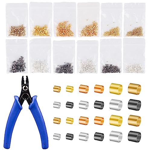 2200St Quetschperlen zur Schmuckherstellung, Quetschrohr mit Einer Quetschzange, Abstandsperlen Endkappe Crimp Beads für die Herstellung von DIY Armbändern und Halsketten 2200St Quetschperlen zur Schmuckherstellung, Quetschrohr mit Einer Quetschzange, Abstandsperlen Endkappe Crimp Beads für die Herstellung von DIY Armbändern und Halsketten von SAVITA